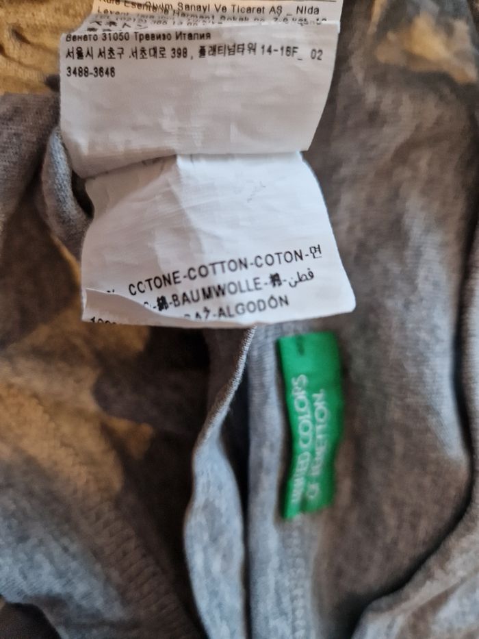 Tee-shirt manches longues mixte United colors of benetton gris 110 cm - photo numéro 6