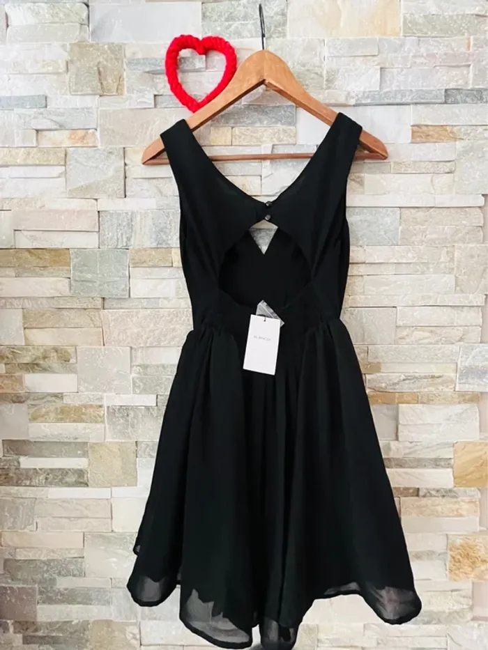 Robe noire neuve chic et élégante femme blanco - photo numéro 4