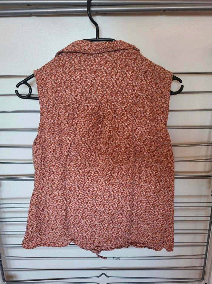 Chemisier marron à motif - photo numéro 7