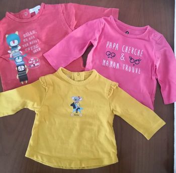 3 tee-shirt manches longues 3 mois