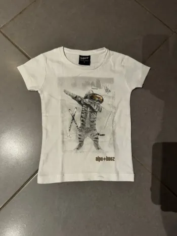 T shirt manches courtes - The original Up Exclusive designs - Alpe huez - Chat danseur - 6 ans