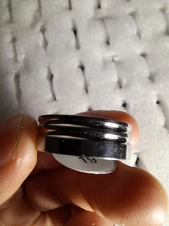 Bague acier inoxydable argentée