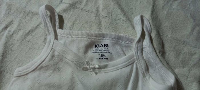 Body blanc sans manche Kiabi - photo numéro 3