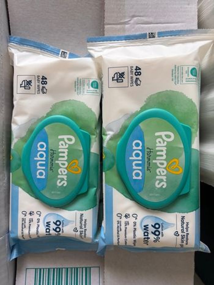 Lingettes Pampers Harmonie Aqua O plastic - photo numéro 2