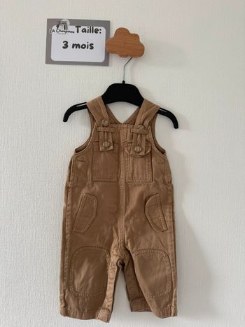 Salopette marron - taille 3 mois 🌼