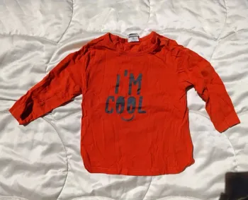 T-shirt manches longues orange 2 ans Kiabi