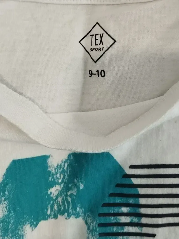 T-shirt TEX sport imprimé blanc garçon 9-10 ans - photo numéro 2