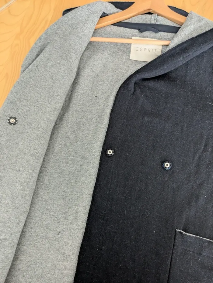 Veste style caban Esprit taille 42 gris foncé - photo numéro 12