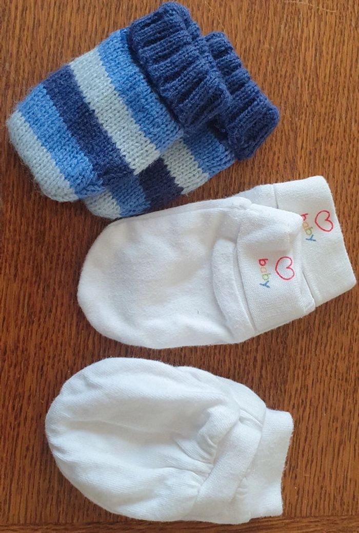 Lot de moufles bébé mixte - photo numéro 2