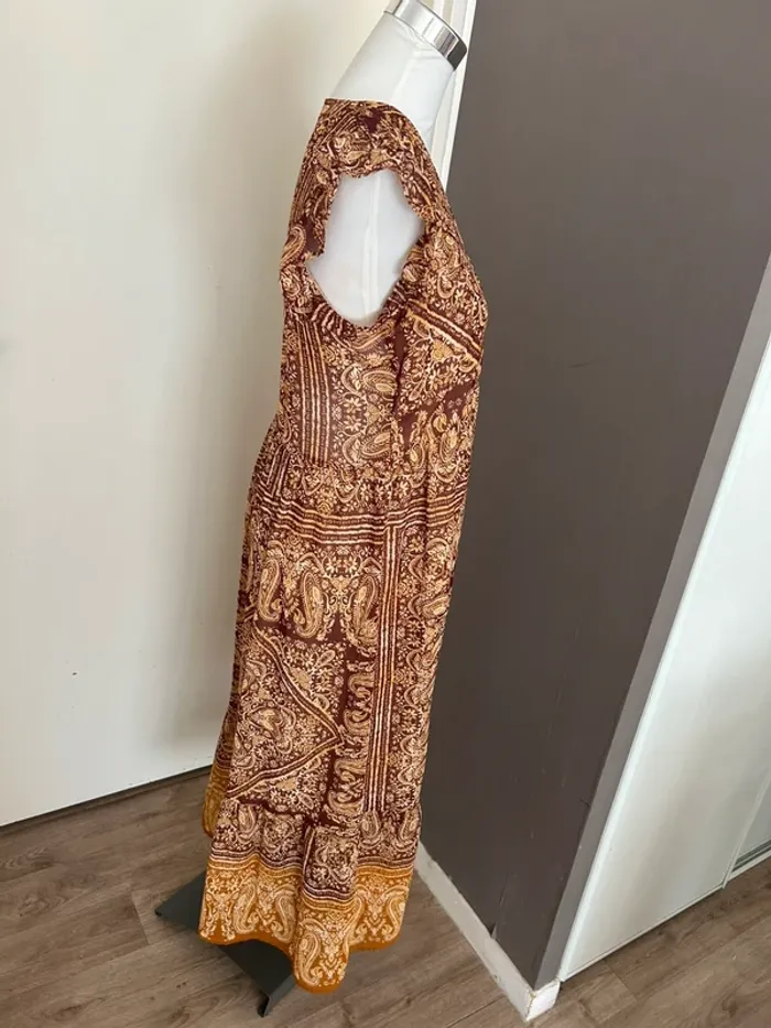 La fée maraboutée robe longue été imprimée cachemire femme, taille M - photo numéro 10