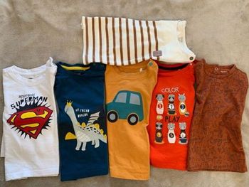 Lot de 6 T Shirts ML 18 mois + 1 pull