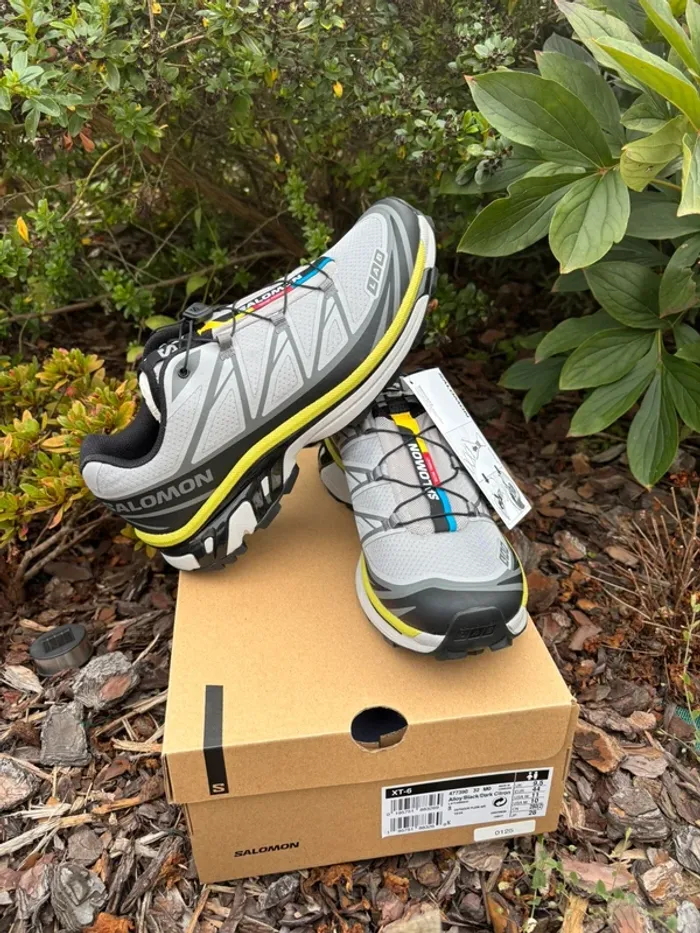 Salomon XT-6 alloy black dark citron 44