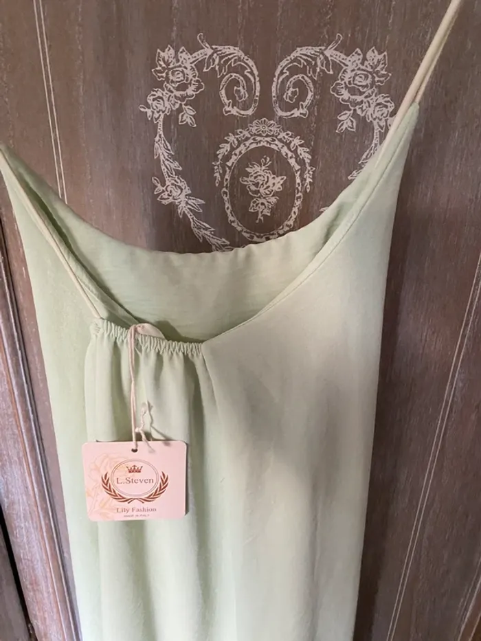 Robe croisee vert d’eau - photo numéro 3