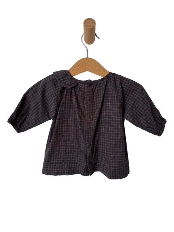 Ensemble couleur taupe, à carreaux fins - Kitchoun 3 mois (60cm) - photo numéro 3