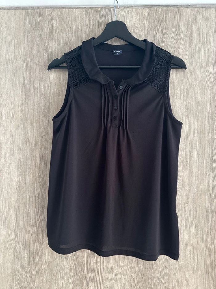 Blouse noire à col - Kiabi - T38/40