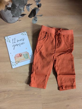 Pantalon corail, orange Mots d'enfants 12 mois