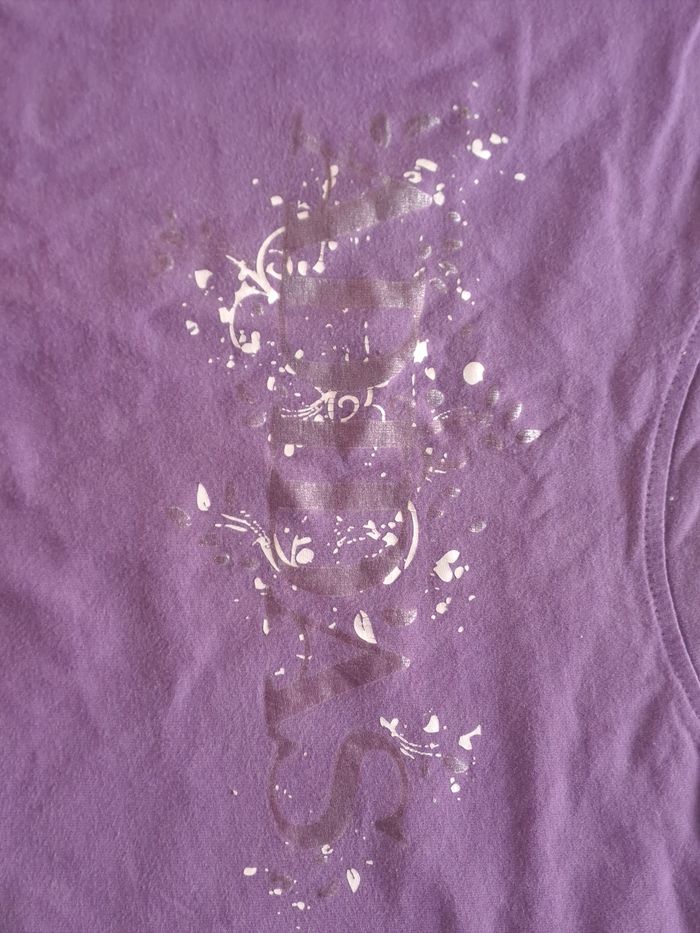 Tee-shirt violet Adidas Taille 42 - photo numéro 4