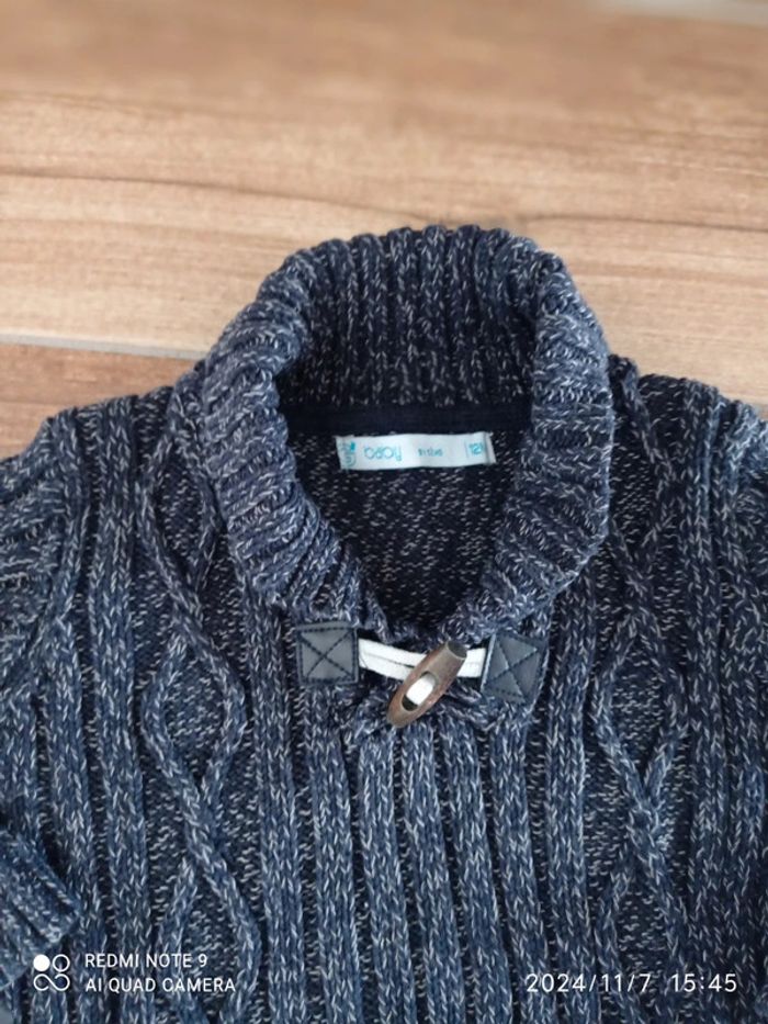 Ensemble 12 mois Jean Camel+ tee shirt 🐹+ pull chiné marine torsadé - photo numéro 12