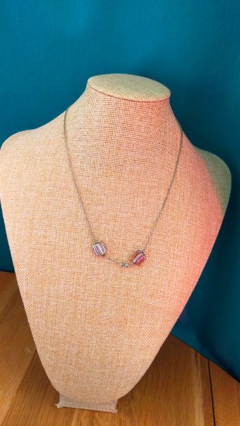 Collier perles effet miroir rose – Collection Nuances de Rose