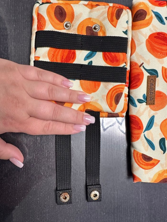 Pochette abricot  Cabaïa + 1 pochettes latérale - photo numéro 3