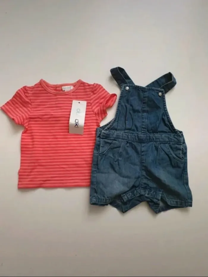 Ensemble salopette et t-shirt Obaibi