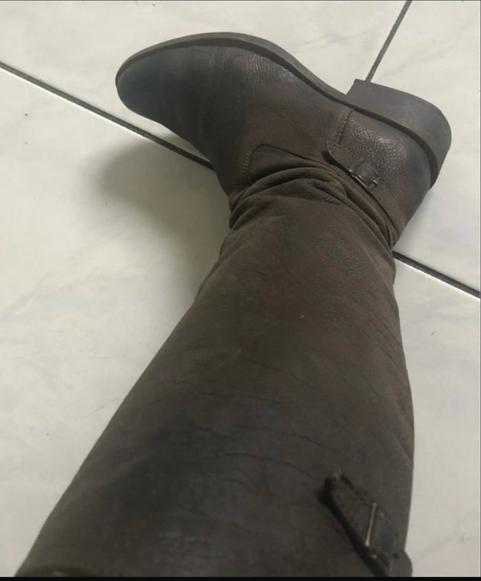 Bottes cavalières Reqins cuir marron - photo numéro 5