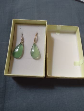 Boucles d'oreilles pierre de jade 