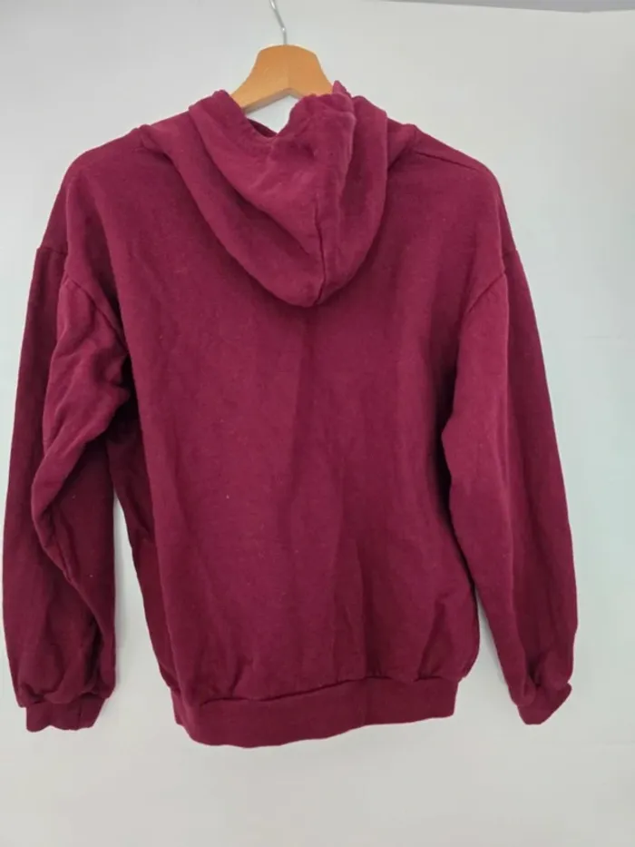 Sweat à capuche bordeaux - photo numéro 2