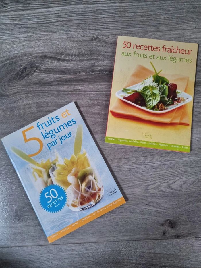 Lot de 2 livres recettes : fruits et légumes