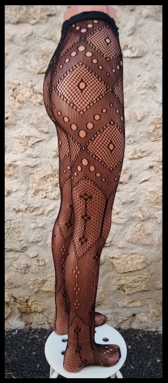 Collant résille motif fantaisie - photo numéro 4