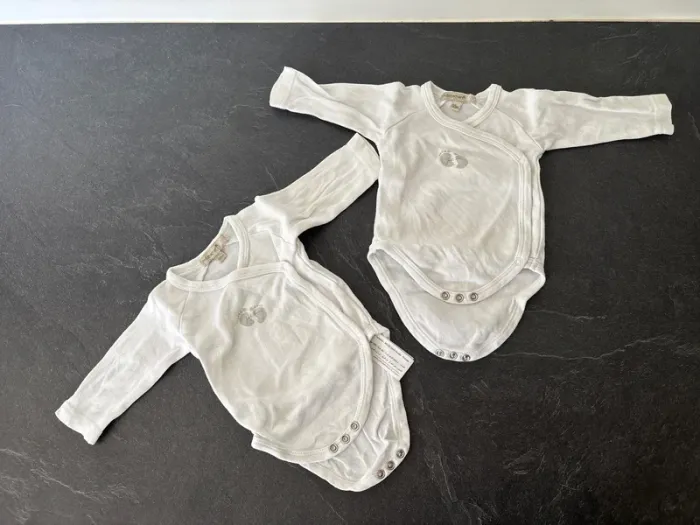 Lot de 2 bodies cache cœur - photo numéro 2