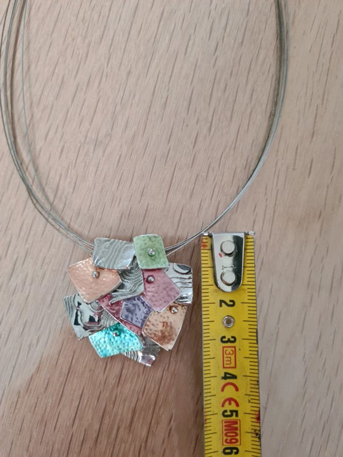 Collier en argent fleur coloré Eliot - photo numéro 6