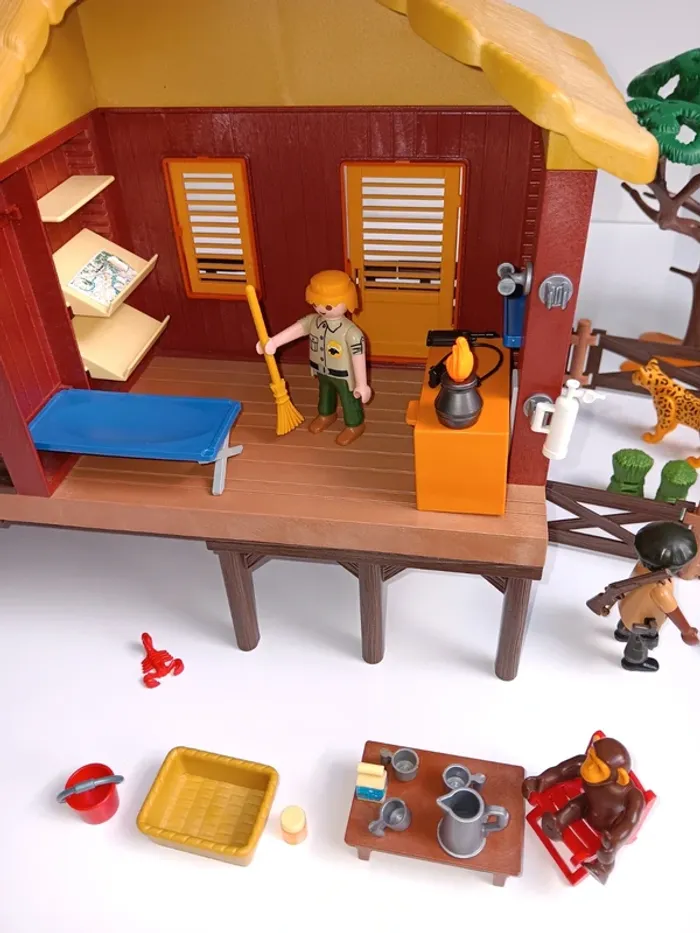 Lot figurines playmobil maison gardien de reserve animalière dans la savane - photo numéro 11