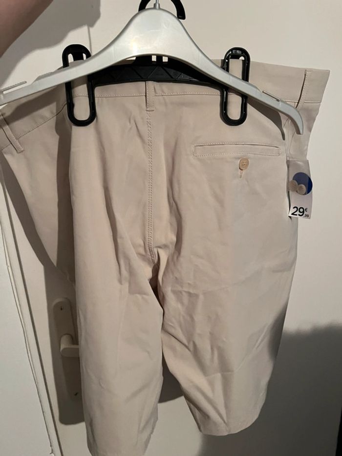 Shirt chino pour homme de couleur crème - photo numéro 3