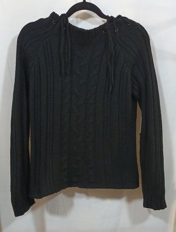 Pull grosse maille col rond original avec lacets Femme Taille XL