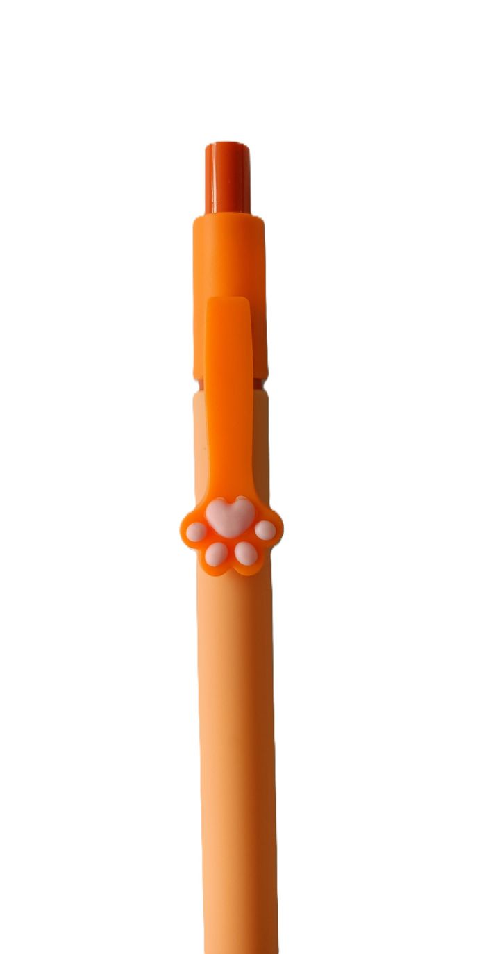 Lot de 5 stylos bille pattes de chat. Encre noire. - photo numéro 3