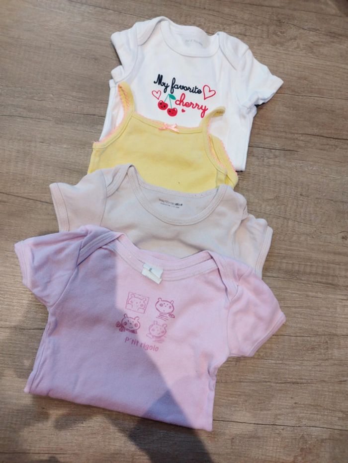 Lot de 4 body bébé fille 1 an 12 mois - photo numéro 2