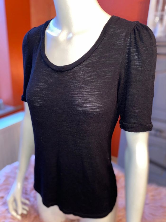 T-shirt noir stretch H&M 🌸 taille M - photo numéro 2