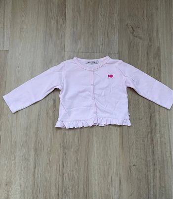 Gilet Week-end à la mer rose 6 mois