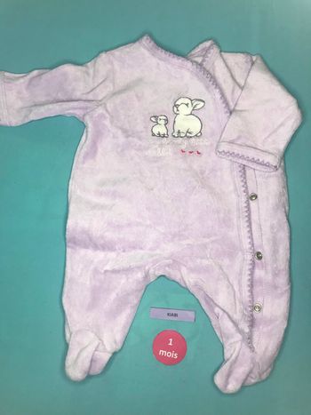 Pyjama violet 1 mois