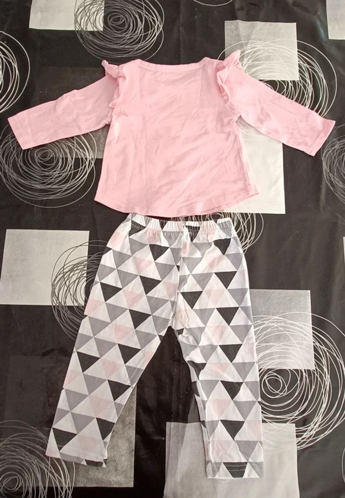 Ensemble fille haut manches longues + legging - photo numéro 2