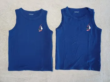 Lot de 2 tee-shirt bleu Verbaudet 5 ans (réf perso V95)(familleac72)