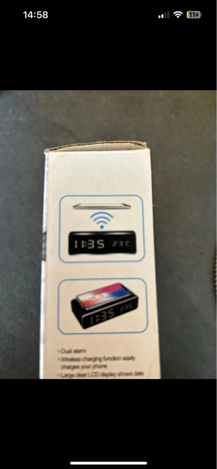Réveil numérique avec chargeur sans fils - photo numéro 3