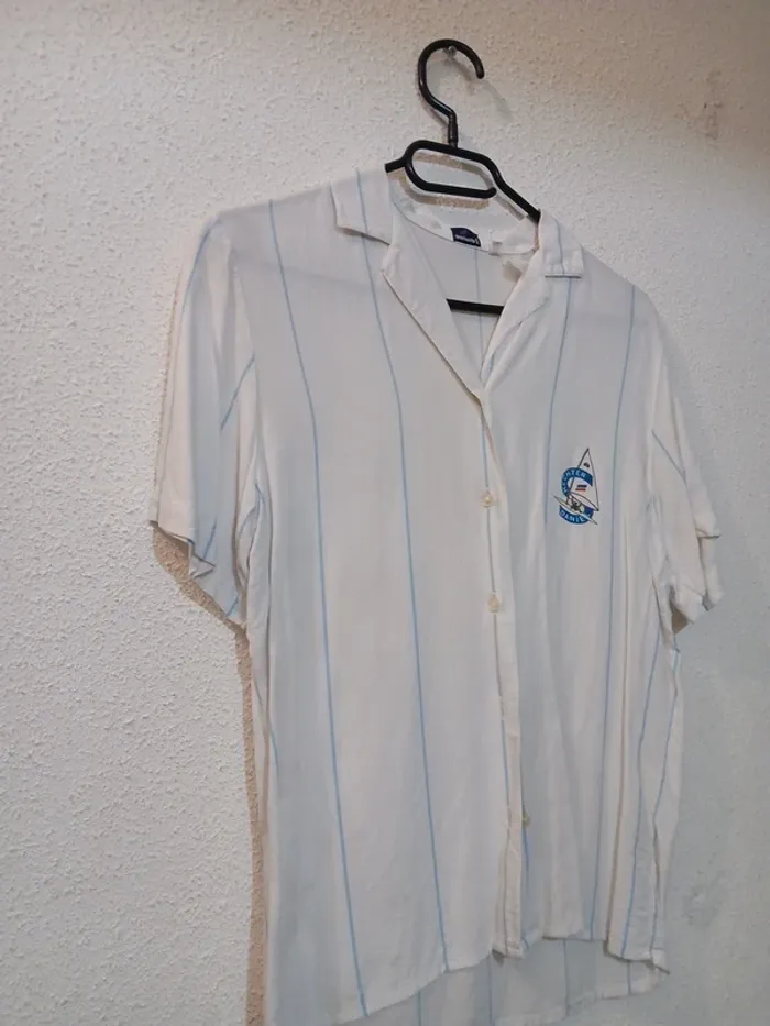 Chemise légère a rayures bleu/blanc " Daniel hechter " taille L - photo numéro 2