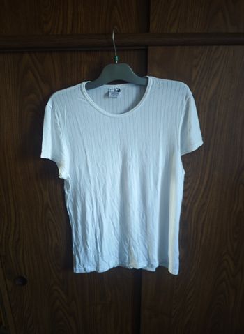 T-shirt blanc manche courte taille fr XL (eur L)