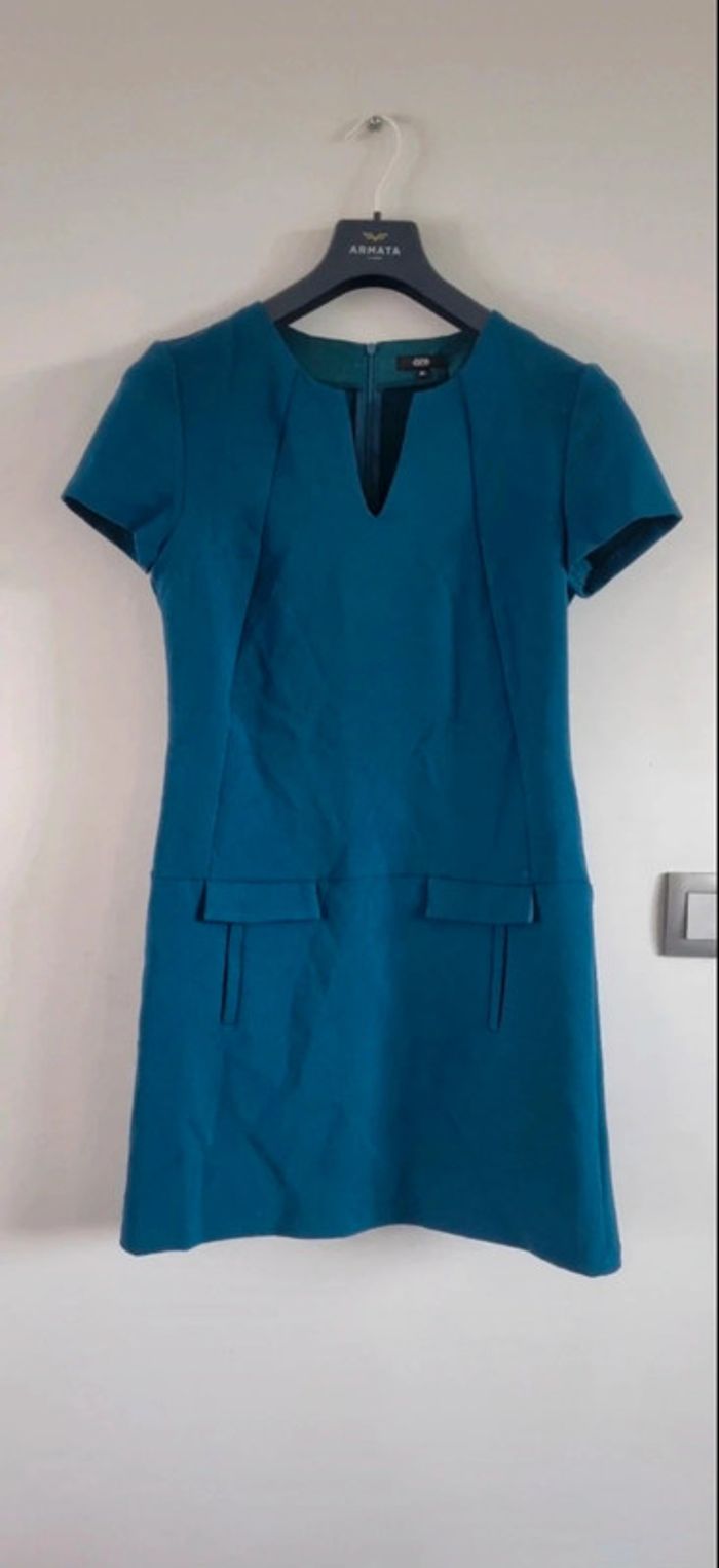 Robe chic bleu canard taille 36