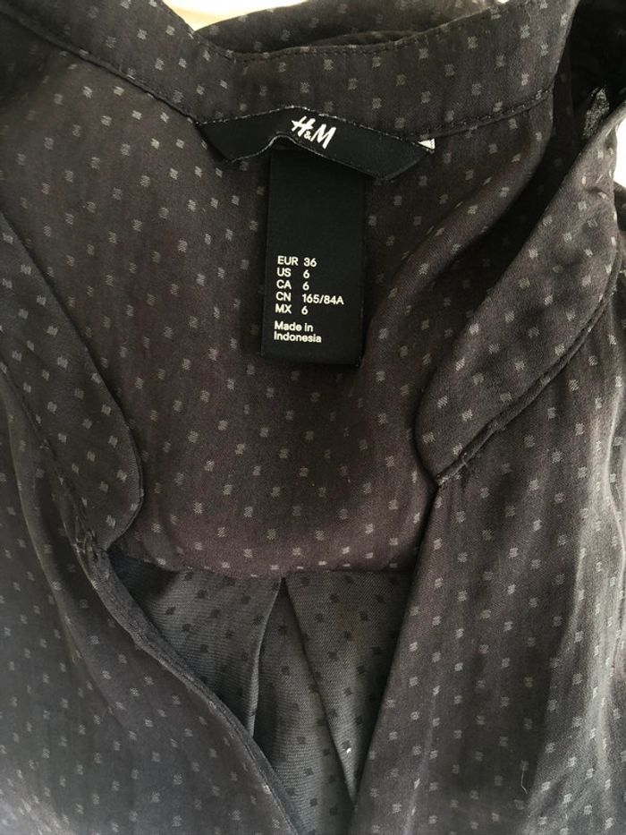 Blouse/chemise à motifs marron H&M taille 36 - photo numéro 6