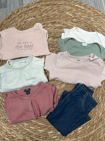 Lot de 7 vêtements bébé fille - 12 mois (74 cm) - H&M, Kiabi & plus