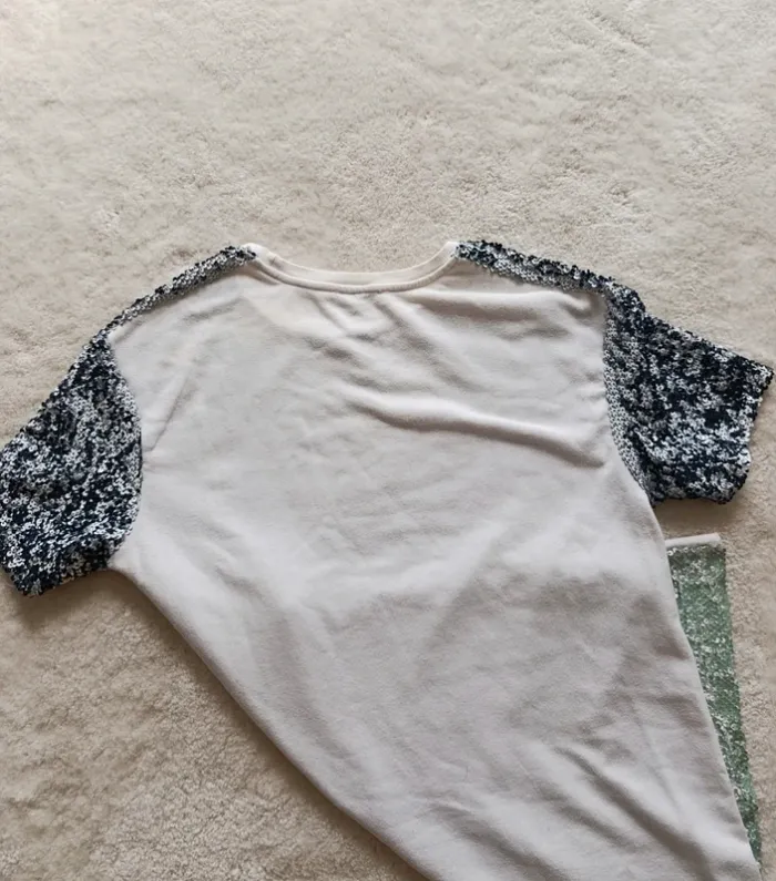Robe sequin Zara M gris vert d'eau menthe - photo numéro 9