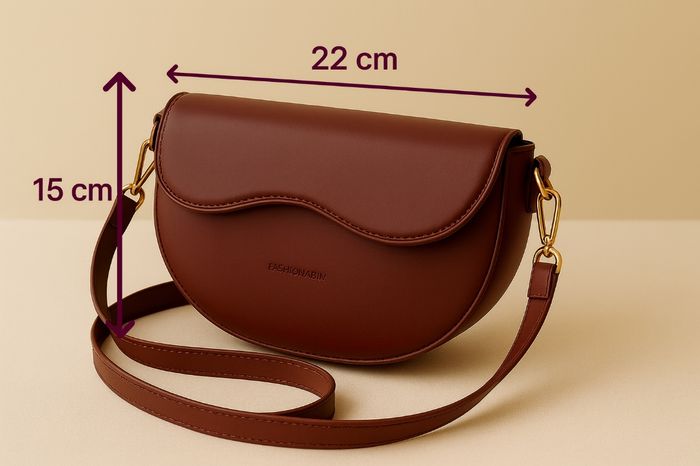 Sac a bandoulière smili cuir bordeaux - photo numéro 3